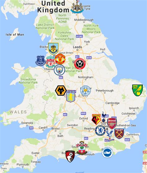 Uk Football Clubs Map Penny Hart