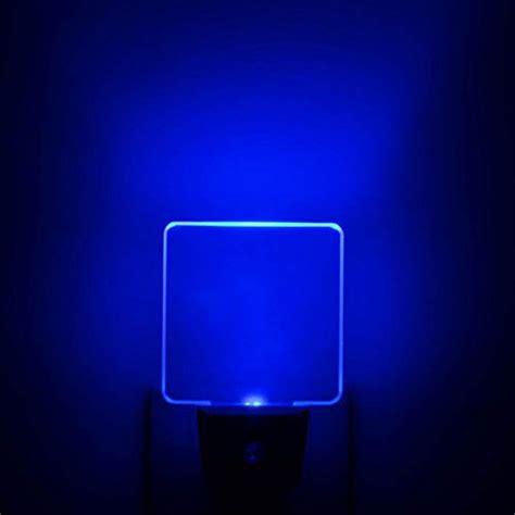 Led Plug In Night Lights Soft Blue Glow Energy Efficient Nite Lights