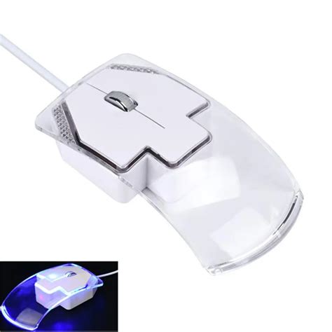 Malloom 2017 Clear Led Lamp Usb Optical Wired Mouse Gamer 1600 Dpi