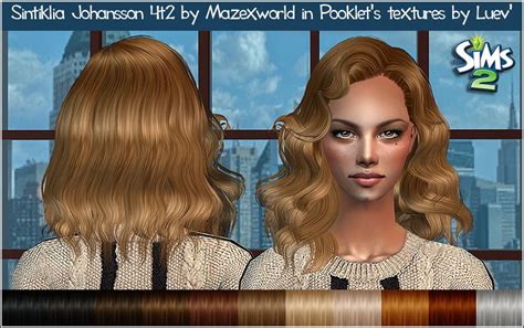 Mertiuza Sintiklia`s Johansson Mazexworld Hair Retextured Sims 4