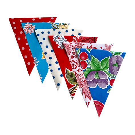 Pack Of 20 Triangles For Bunting Red And Blue Me Too Please