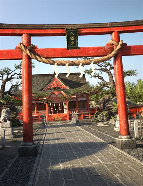 Japanese Shinto Shrine Daz 3d