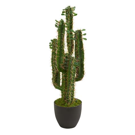 Nearly Natural 25 Plastic Cactus Artificial Plant Green