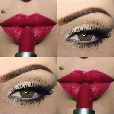 Makeup Ideas With Red Lipstick Liked On Polyvore Featuring Beauty