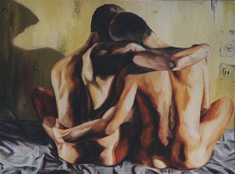 Gay Art Homosexual Painter Nude Men Hugs Homoerotic Artworks Queer Art