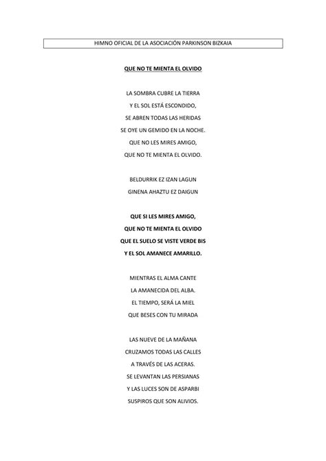 Himno Oficial De La Asociación Parkinson Bizkaia By Asociación