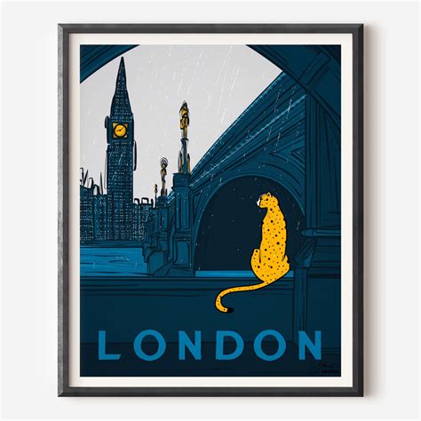 Big Ben London Travel Poster Stellar Villa