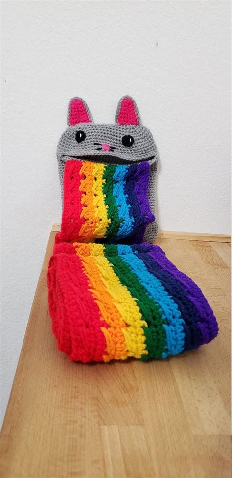 This Rainbow Cat Barf Scarf Is The Ultimate Cute Accessory For Winter