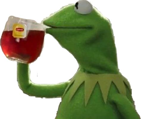 Kermit The Frog Drinking Tea Png
