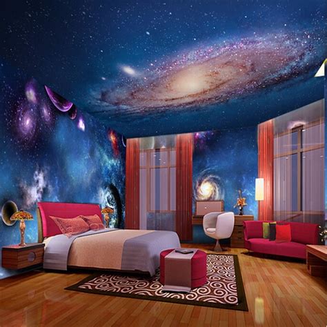 Wallpaper 3d Stereoscopic Star Nebula Night Sky Ceiling Bedroom Ceiling
