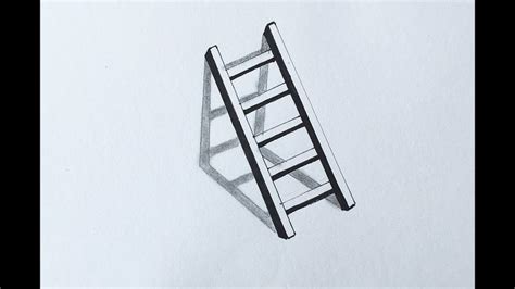 How To Draw 3d Ladder Drawing For 3d Ladder Trick Art