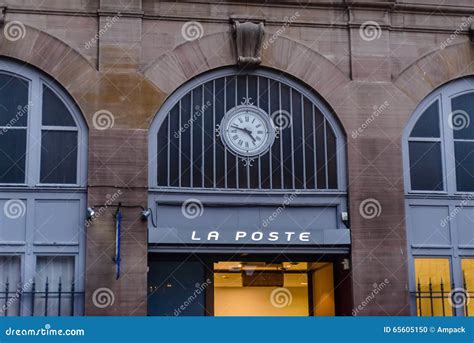 Main Entrance To Postal Office Of La Poste Editorial Image Image Of