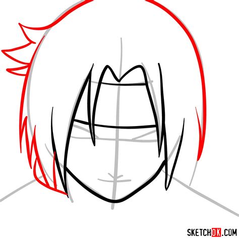 How To Draw Sasukes Face Naruto Anime Sketchok Easy Drawing Guides