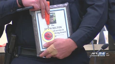 Erie Police Officer Honored With Officer Jason Belton Award Youtube