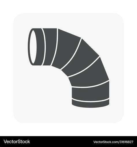 Air Duct Pipe Icon For Hvac System Royalty Free Vector Image
