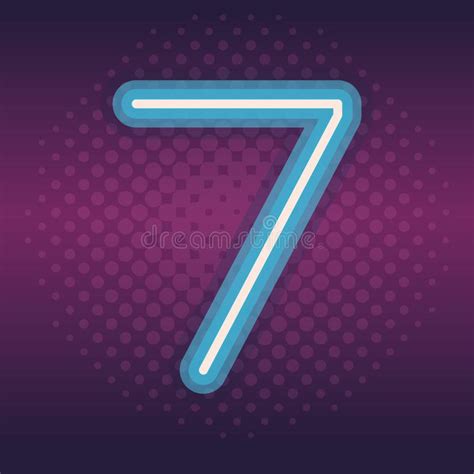 Seven Font Number Neon Stock Vector Illustration Of Graphic 147231592