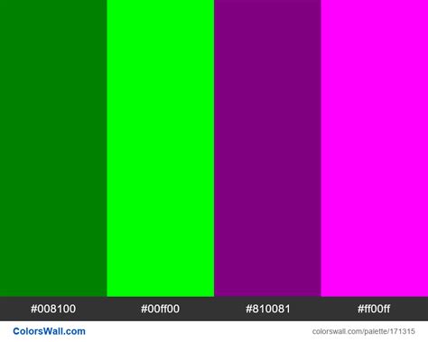 4 Colors Green Magenta Colors Palette Colorswall