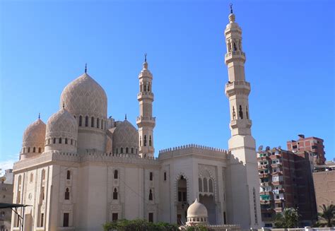 El Mursi Abul Abbas Mosque A Famous Muslim Mosque In Alexandria Egypt