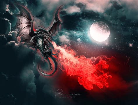 Fire Breathing Dragon By Alena 48 On Deviantart