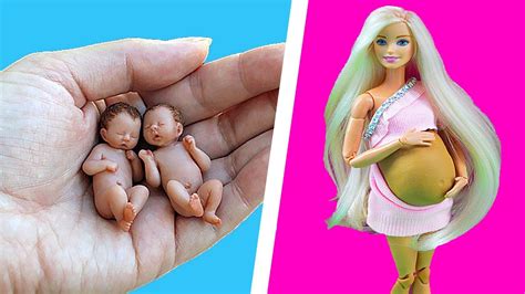 Amazing Barbie Pregnant And Hairstyle ~ Diy Barbie Hacks Youtube