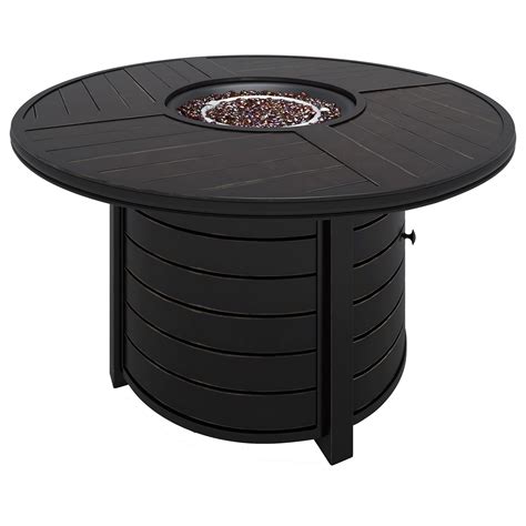 Signature Design By Ashley Castle Island Round Fire Pit Table Value