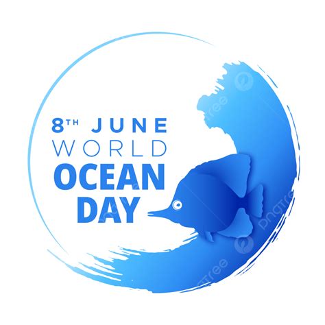 World Ocean Day Background For Underwater Preservation Vector World
