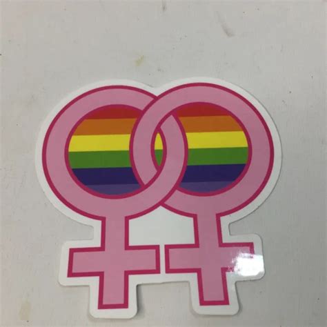 double female gender symbol sticker pride flag lgbtq gay lesbian community card 5 24 picclick