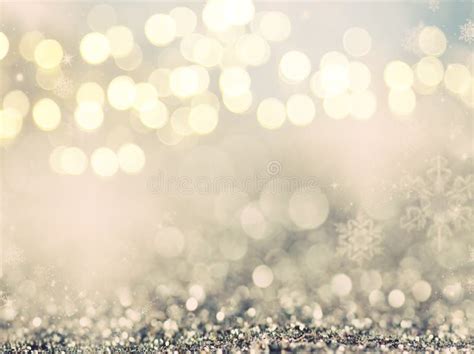 Holiday Abstract Glitter Background With Blinking Stars And Falling
