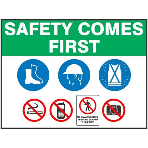 Safety Comes First Entry Sign Buy Now Discount Safety Signs Australia