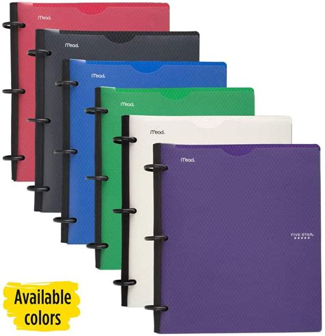 Five Star Flex Hybrid Notebinder 1 Inch Binder With Tabs Notebook And