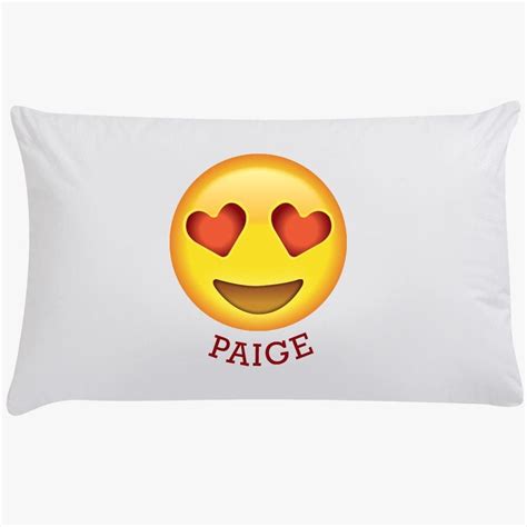 Heart Shaped Eyes Customized Emoji Sleeping Pillowcase Emoji Pillows