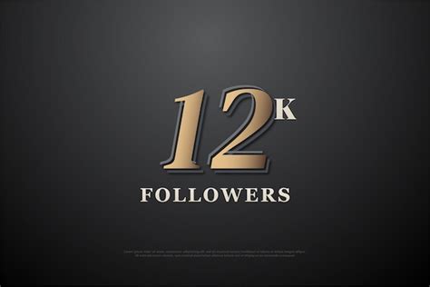 Premium Vector 12k Followers With Brown Number