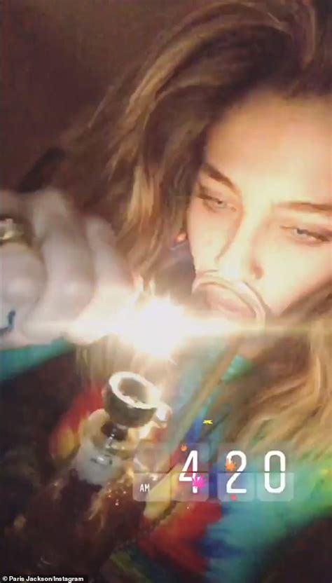 Paris Jackson Posts Video Of Herself Smoking From Bong At 420am A