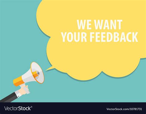 We Want Your Feedback Background Hand Royalty Free Vector