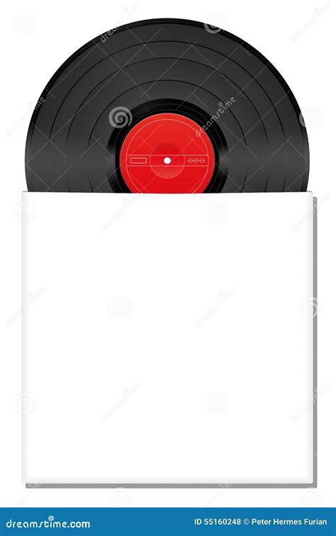 Record Blank White Album Cover Envelope Stock Vector Illustration Of