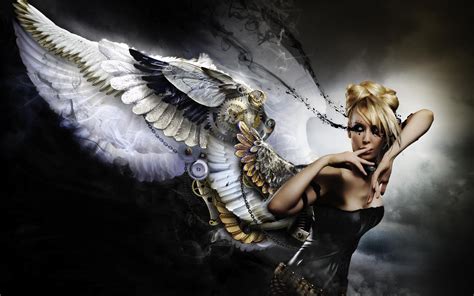 Wallpaper Fantasy Girl Angel Wings Blonde 1920x1200 Hd Picture Image
