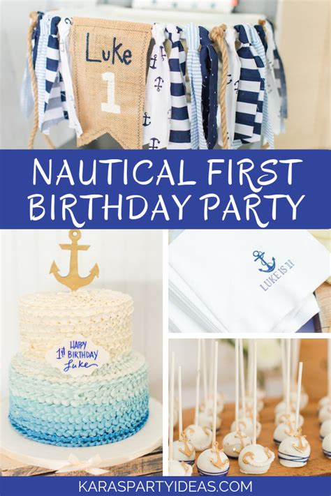 Karas Party Ideas Nautical 1st Birthday Party Karas Party Ideas