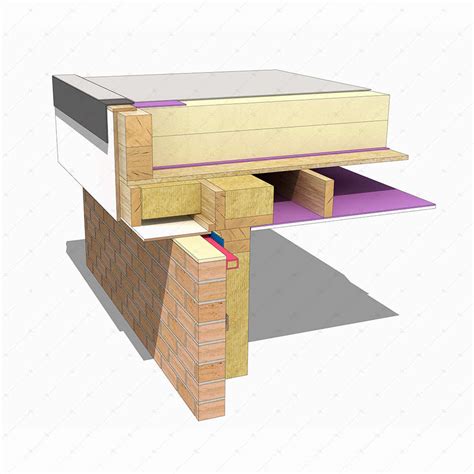 Tr6 Timber Frame Flat Roof Detail Warm Deck