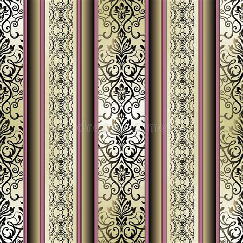 Damask Wallpaper Vintage Pattern Vector Seamless Border In Victorian