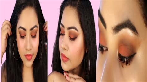 Orange Eyeshadow Makeup Festival Makeup For Beginners Youtube