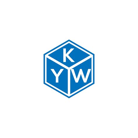 Kyw Letter Logo Design On Black Background Kyw Creative Initials