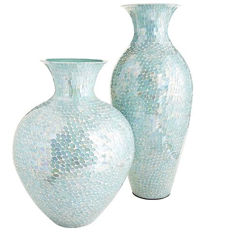 Aqua Mosaic Vases Pier 1 Imports Coastaldecorcouch Mosaic Vase
