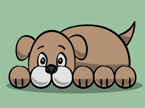 How To Draw A Simple Cartoon Dog 11 Steps With Pictures Dog