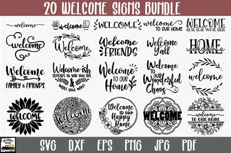 Welcome Sign Svg Cut File Free Download I Thehungryjpeg Thehungryjpeg