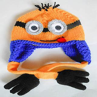 I made this hat on a 39 peg loom. Ravelry: Minion Character Hat Knitted Version pattern by ...