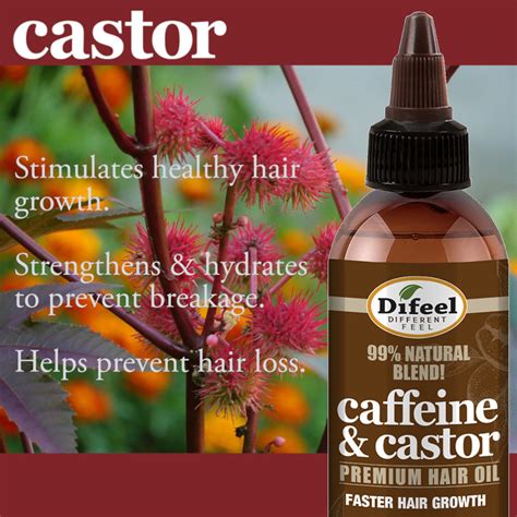 Difeel 99 Premium Natural Hair Oil Blend Caffeine And Castor Faster Ha