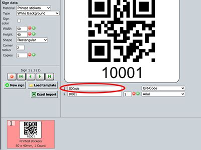 Design Signs and labels with a QR code or Barcode – Signs and Labels