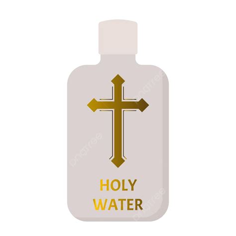 Holy Water Vector Bottle Water Religion Png And Vector With