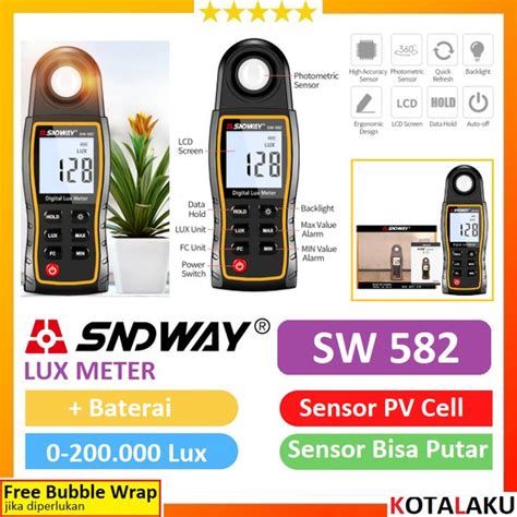 Jual Sndway SW 582 Digital Lux Light Meter Alat Pengukur Intensitas