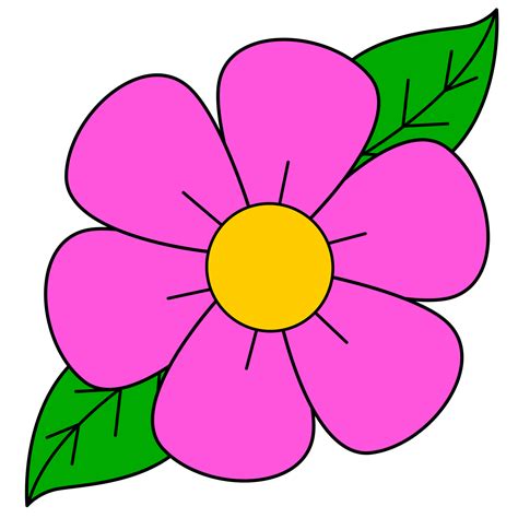 Desenho De Flores Cor De Rosa 24134729 Png